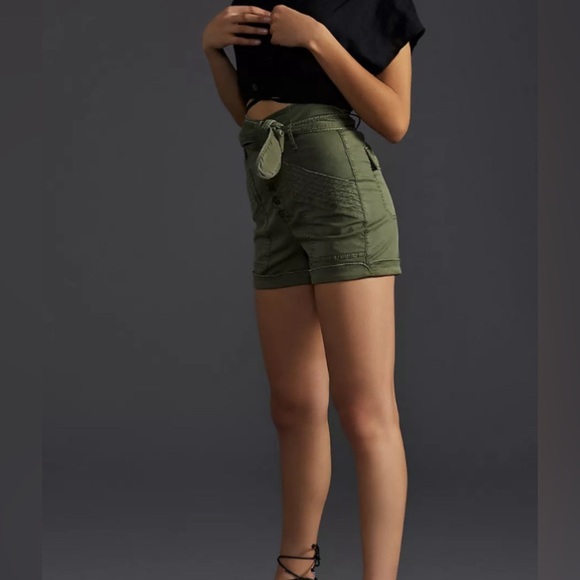 Anthropologie Shorts Anthropologie Aviator Forest Green Cutoff